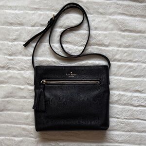 Kate Spade Black Pebbled Crossbody Bag